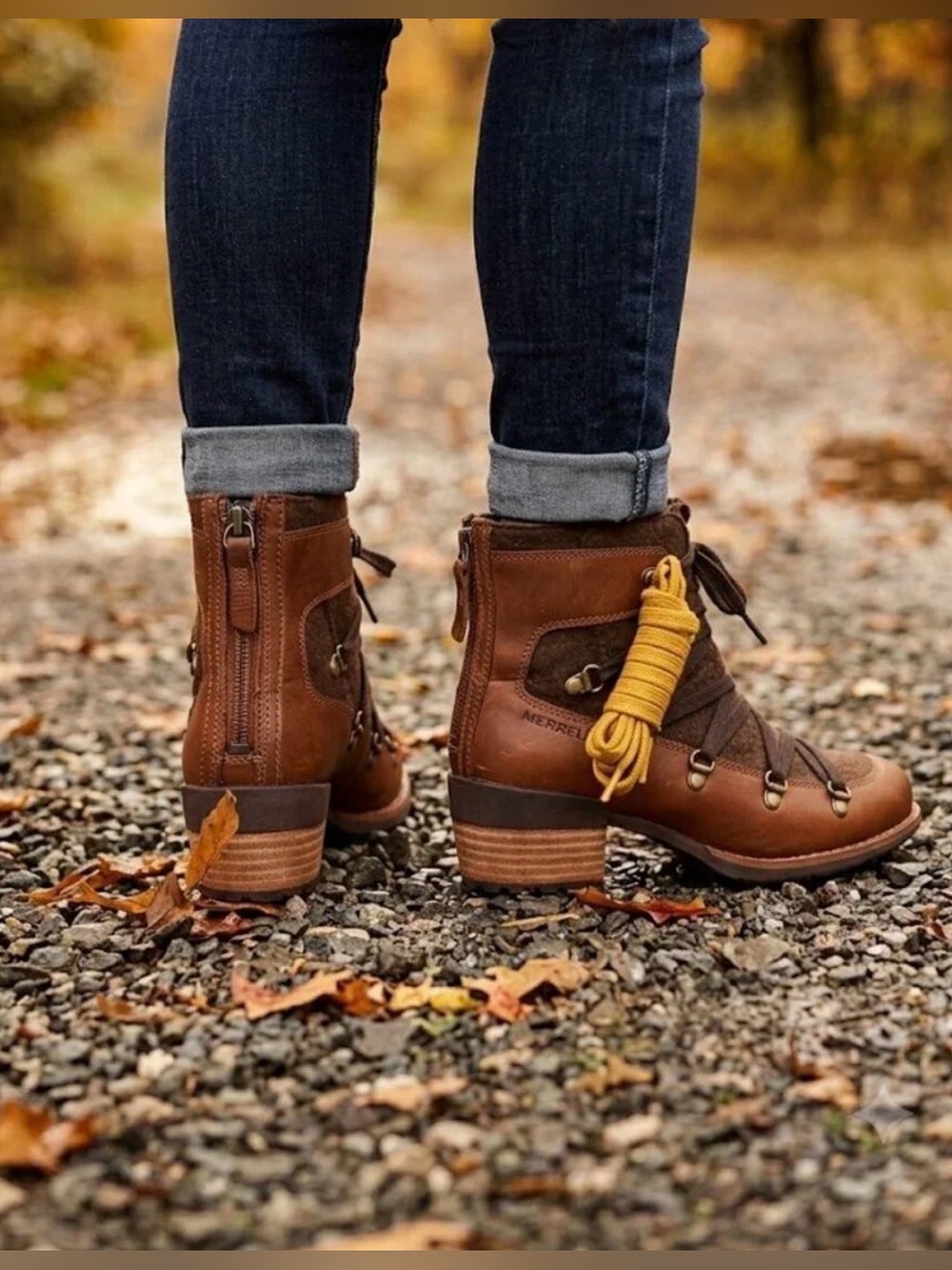 Merrell Women's Shiloh ll Warm Oak Brown Leather Lace-Up Ankle Boots. 🥾 ♥️